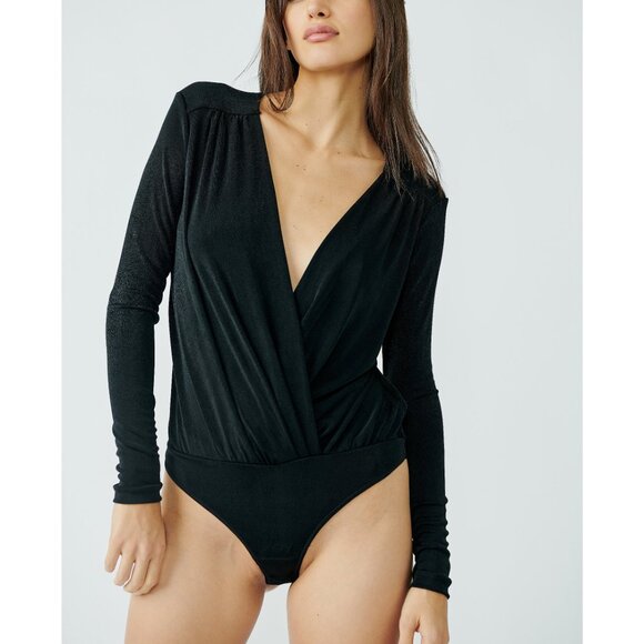 NWT FREE PEOPLE Turnt Bodysuit / Black - Picture 2 of 7